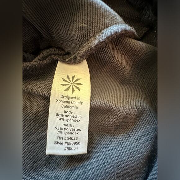 Athleta Revive Ruched Gray Vented Full Zip Jacket Women's Medium. - Picture 7 of 7